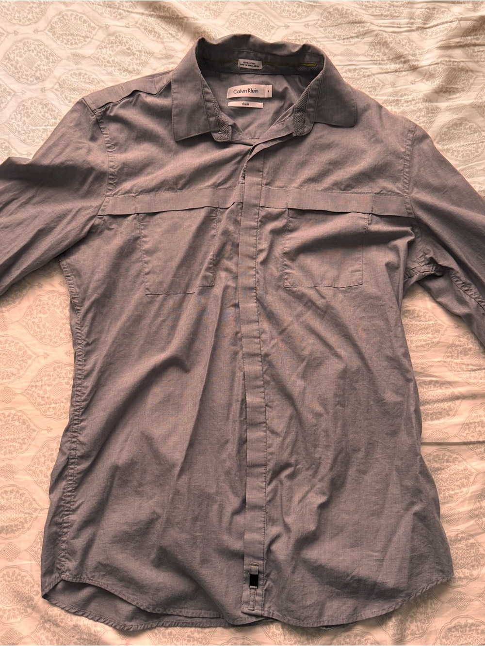 Calvin Klein Slim Fit Shirt in Light Gray